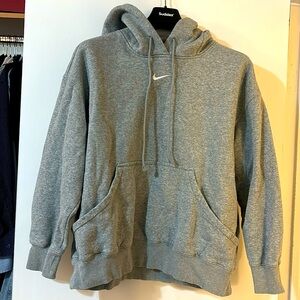 Nike hoodie light grey size medium women’s